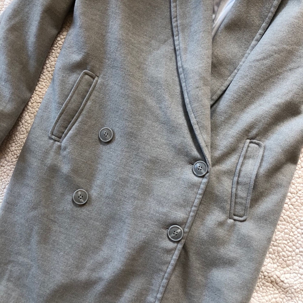 Gray Double Breasted Formal Coat - image 4